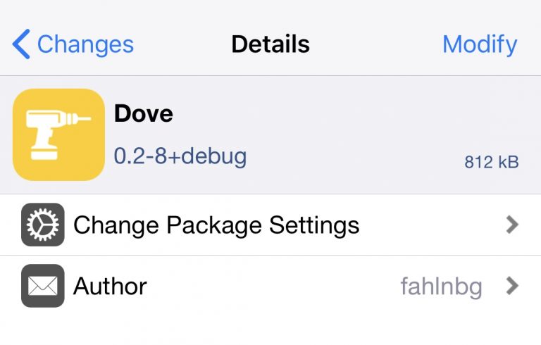 Dove — это бесплатный твик для джейлбрейка «все-в-одном» для настройки iOS 13