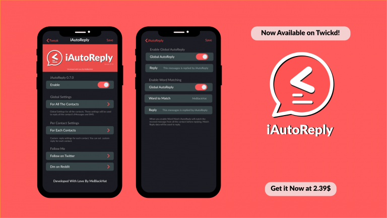 iAutoReply позволяет настроить автоматические ответы на текстовые сообщения и iMessages.