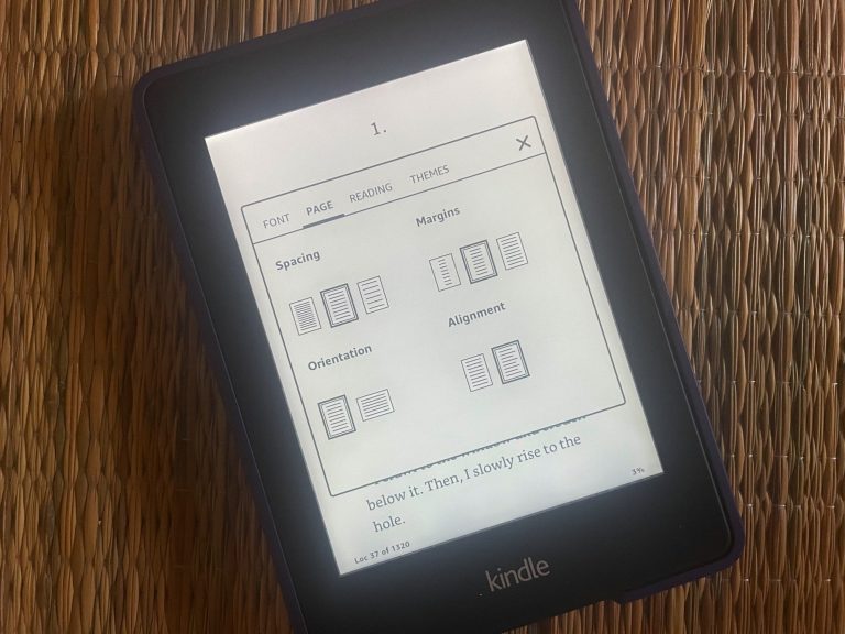 Как изменить макет страницы для книги на Kindle Paperwhite
