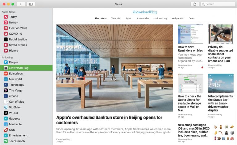 Как настроить приложение Apple News на Mac