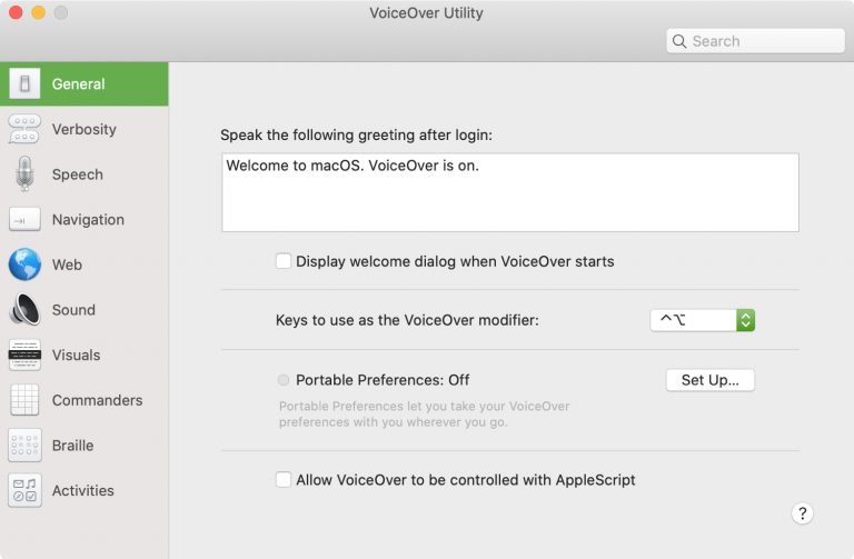 Как использовать, изменять и блокировать клавиши-модификаторы VoiceOver на Mac
