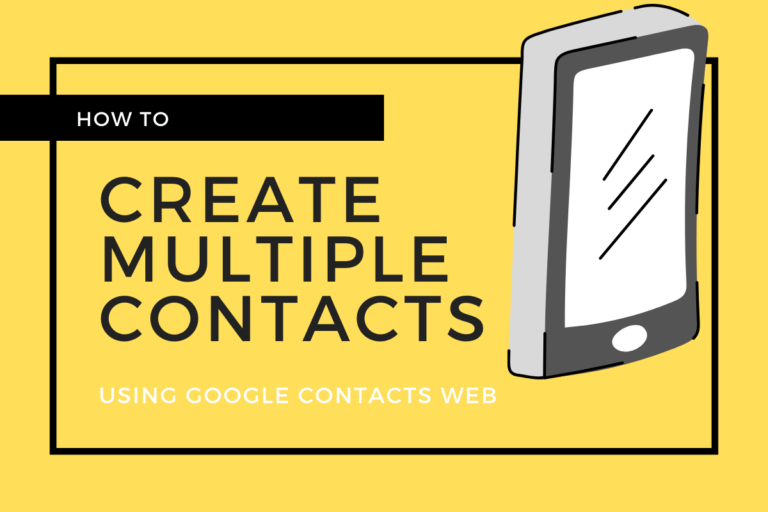 Как создать несколько контактов с помощью Google Contacts Web